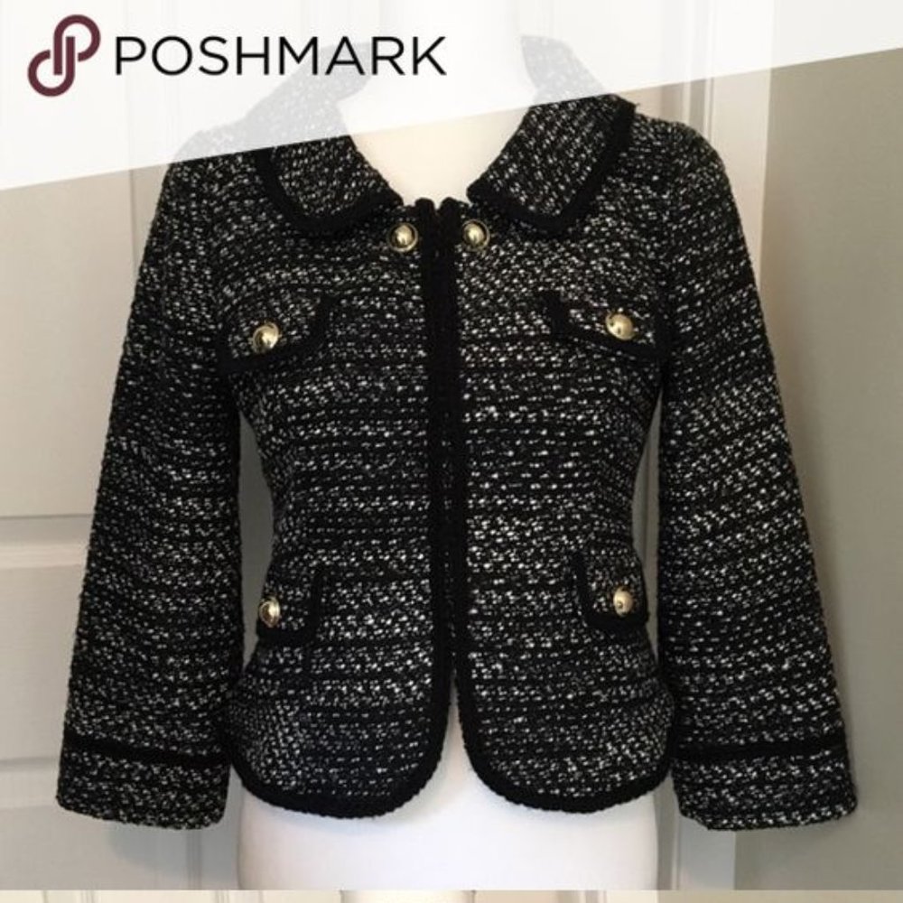 NWT Ann Taylor Loft Tweed Cropped Blazer.  SZ 14